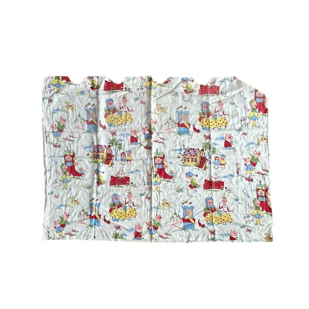 Vintage 60’s Nursery Rhyme Curtain Panel
